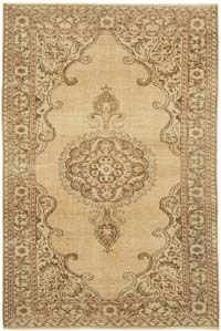 Vintage Turkish Hand-Knotted Rug - 6' 4" x 9' 7" (76" x 115")