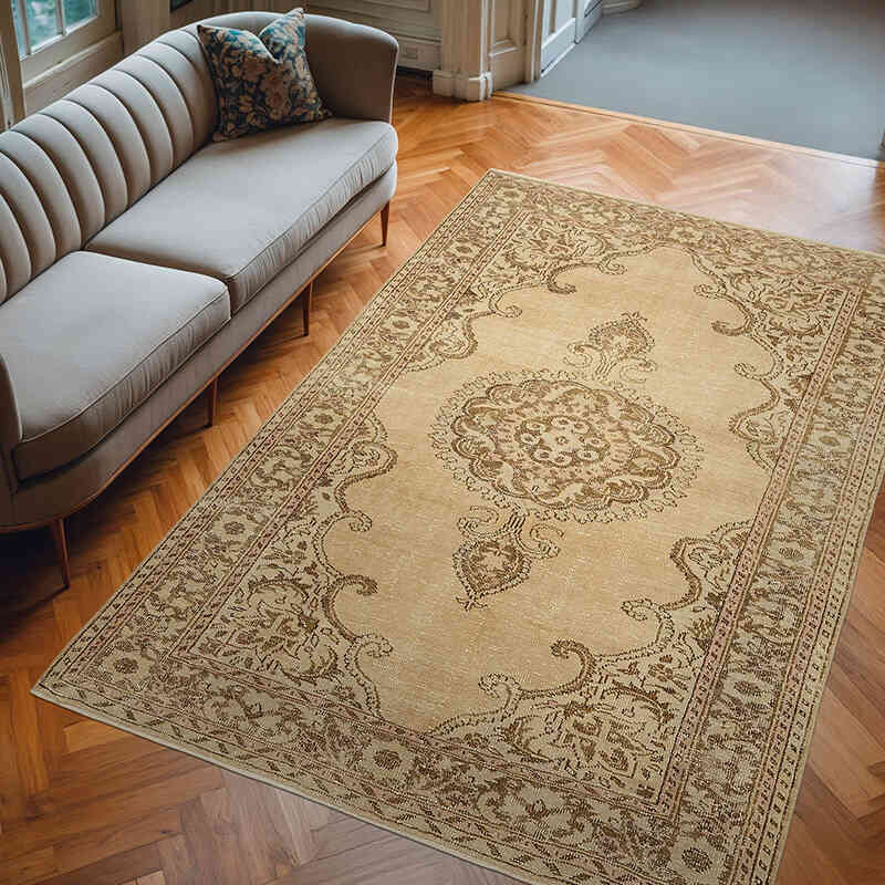 El Dokuma Vintage Halı - 193 cm x 292 cm - K0078780
