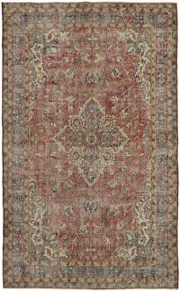 Vintage Turkish Hand-Knotted Rug - 6' 3" x 10' 1" (75" x 121")