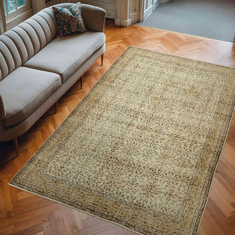 Vintage Turkish Hand-Knotted Rug - 6' 8" x 10'  (80" x 120") - K0078795