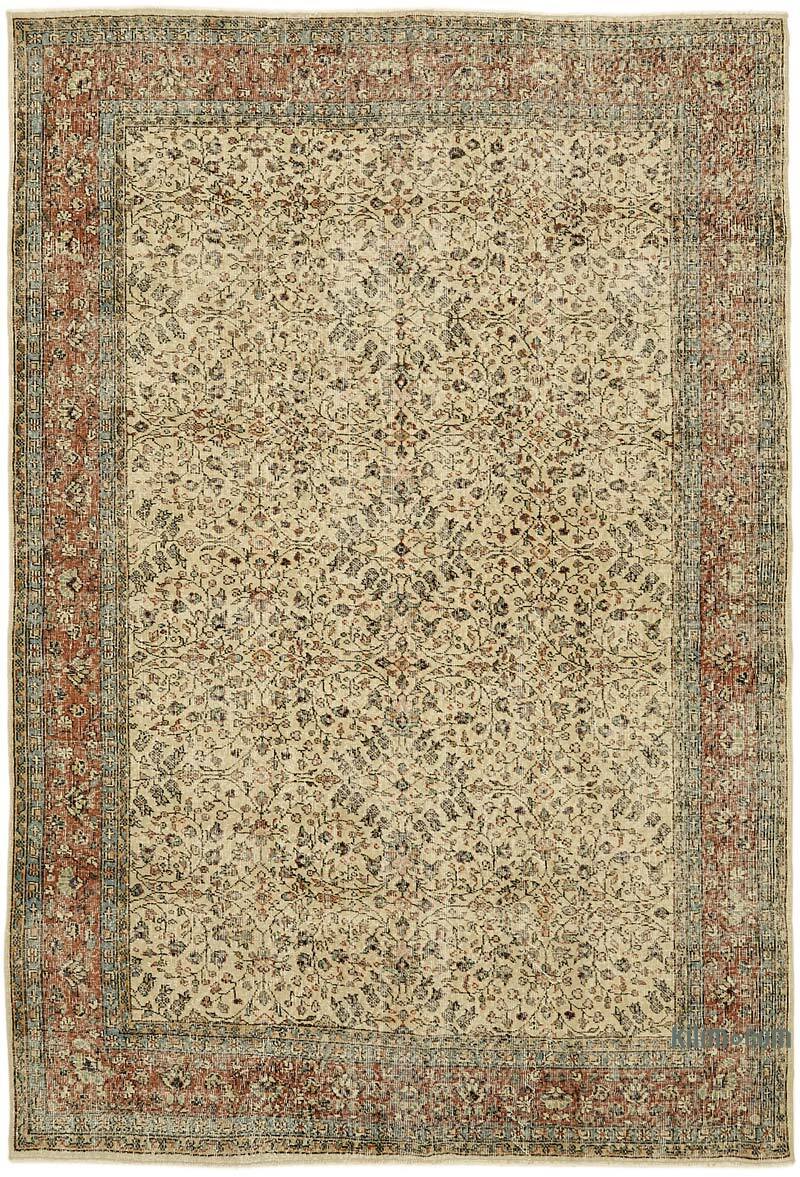 El Dokuma Vintage Halı - 208 cm x 296 cm - K0078798