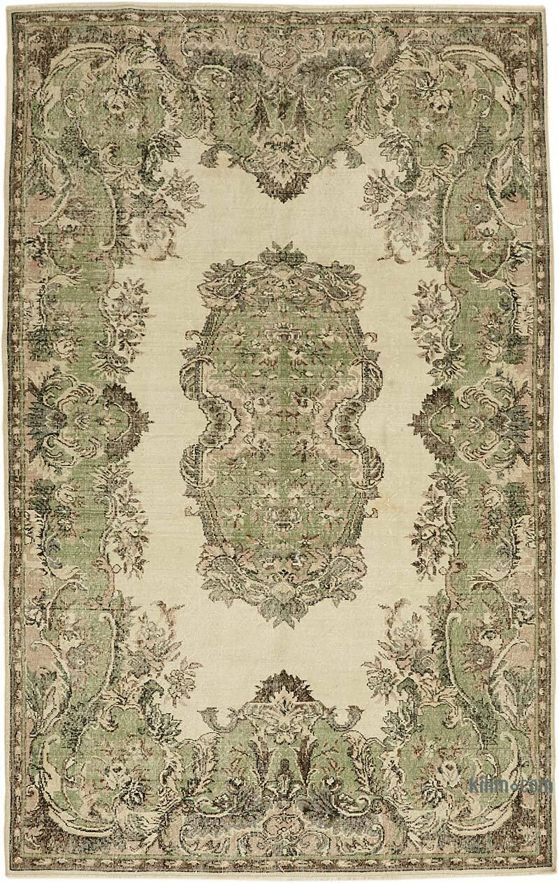 Alfombra Vintage Turca Anudada a Mano - 195 cm x 307 cm - K0078804
