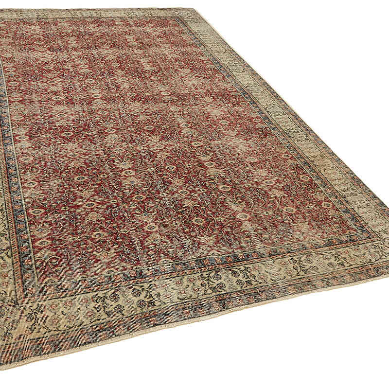 Vintage Turkish Hand-Knotted Rug - 6' 8" x 10'  (80" x 120") - K0078807