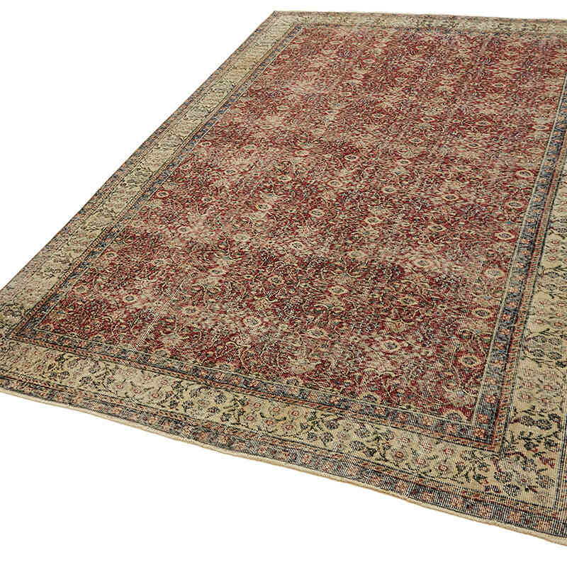 Vintage Turkish Hand-Knotted Rug - 6' 8" x 10'  (80" x 120") - K0078807