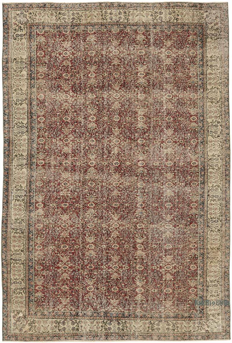 Vintage Turkish Hand-Knotted Rug - 6' 8" x 10'  (80" x 120") - K0078807