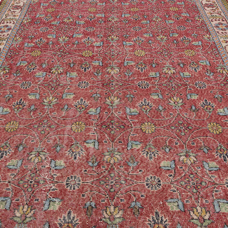 Alfombra Vintage Turca Anudada a Mano - 197 cm x 311 cm - K0078813