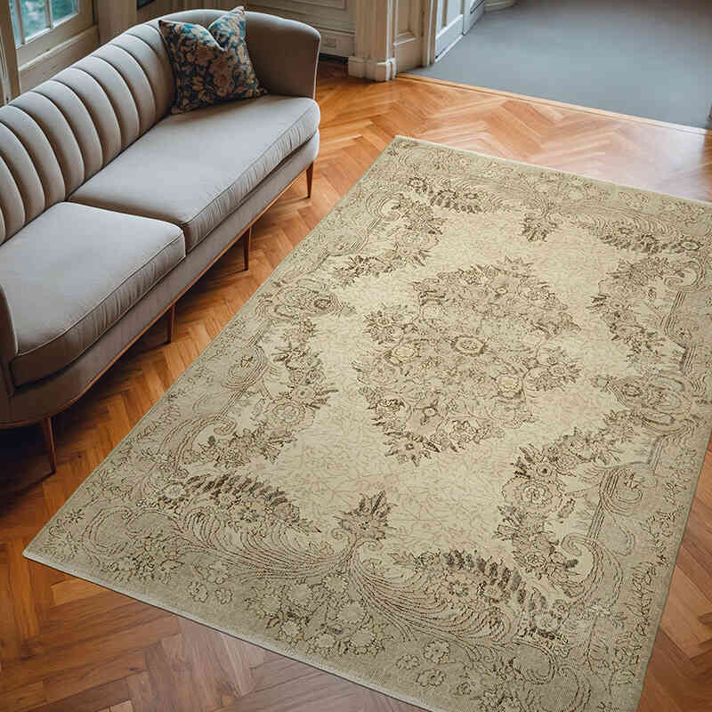 El Dokuma Vintage Halı - 206 cm x 305 cm - K0078815