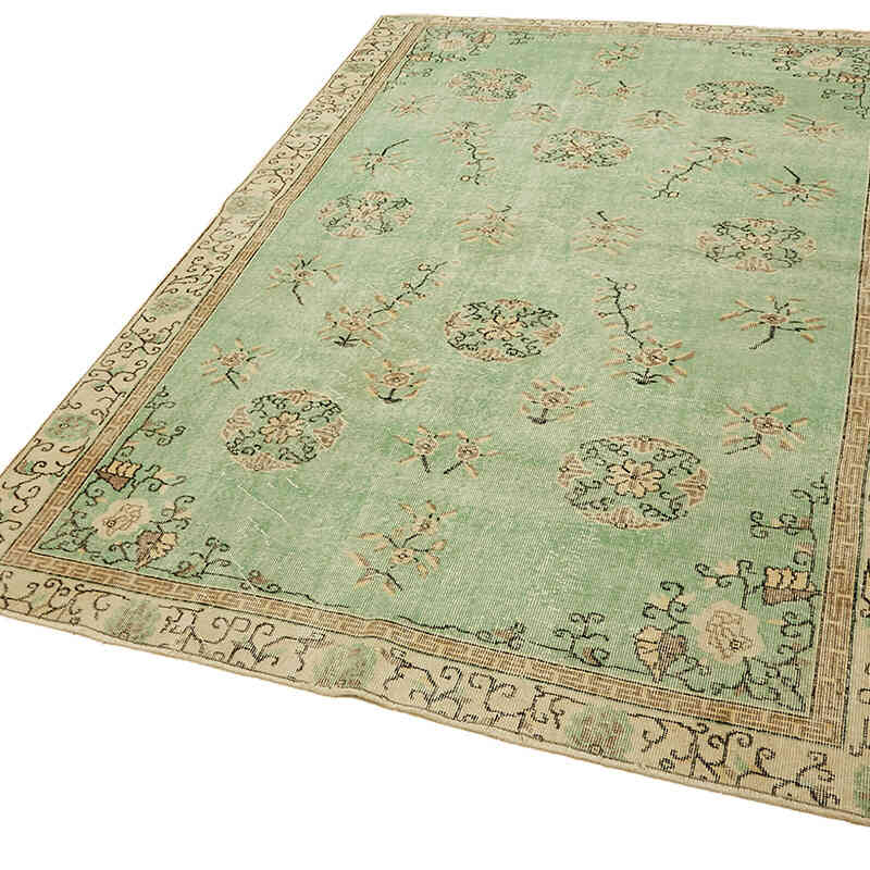 Vintage Turkish Hand-Knotted Rug - 6' 4" x 9' 5" (76" x 113") - K0078821