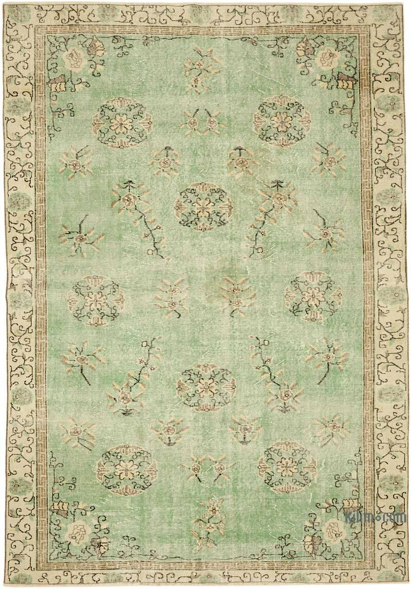 Vintage Turkish Hand-Knotted Rug - 6' 4" x 9' 5" (76" x 113") - K0078821