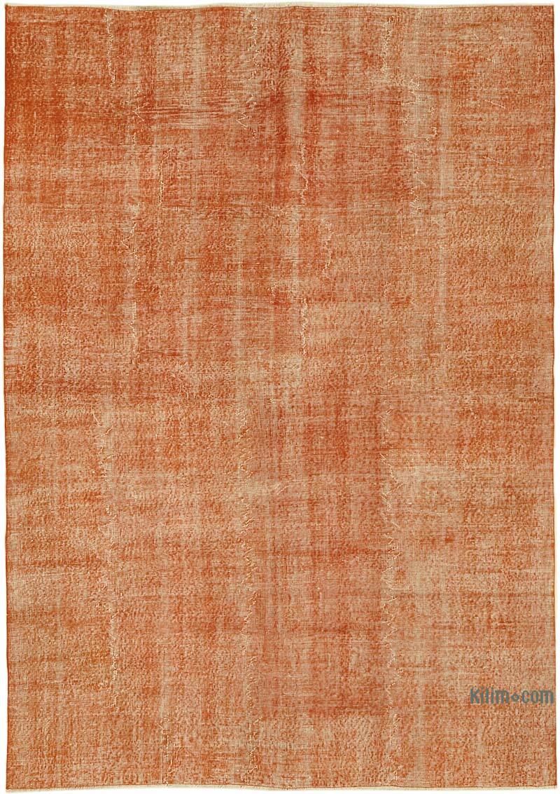 Over-dyed Vintage Hand-Knotted Turkish Rug - 6' 9" x 9' 8" (81" x 116") - K0078825