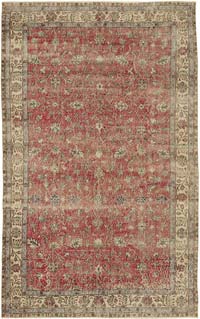 Vintage Turkish Hand-Knotted Rug - 6' 4" x 10' 2" (76" x 122")