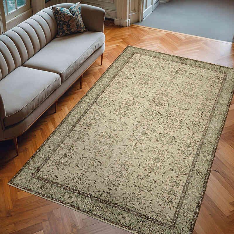 Vintage Turkish Hand-Knotted Rug - 6' 5" x 10' 4" (77" x 124") - K0078827