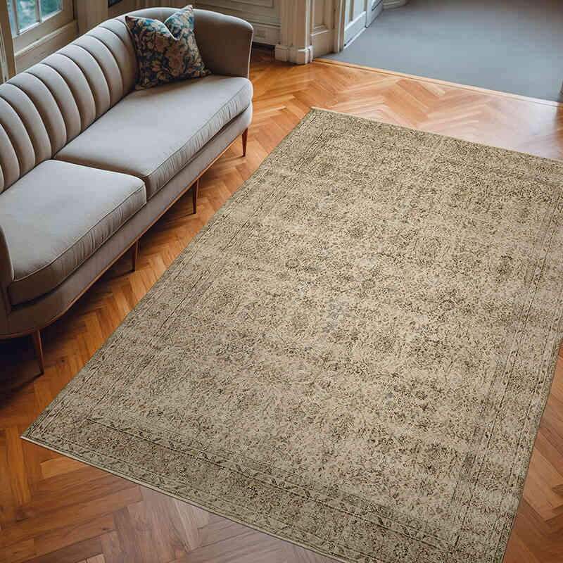 Alfombra Vintage Turca Anudada a Mano - 210 cm x 302 cm - K0078828