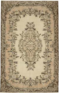 Vintage Turkish Hand-Knotted Rug - 6' 3" x 9' 9" (75" x 117")