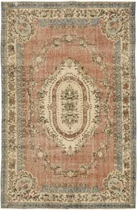 Vintage Turkish Hand-Knotted Rug - 6' 8" x 9' 11" (80" x 119")