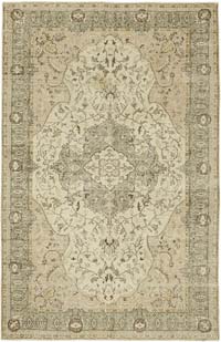 Vintage Turkish Hand-Knotted Rug - 6' 4" x 9' 10" (76" x 118")