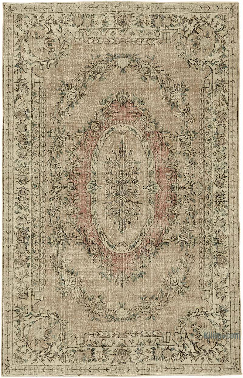 Vintage Turkish Hand-Knotted Rug - 6' 3" x 9' 8" (75" x 116") - K0078839