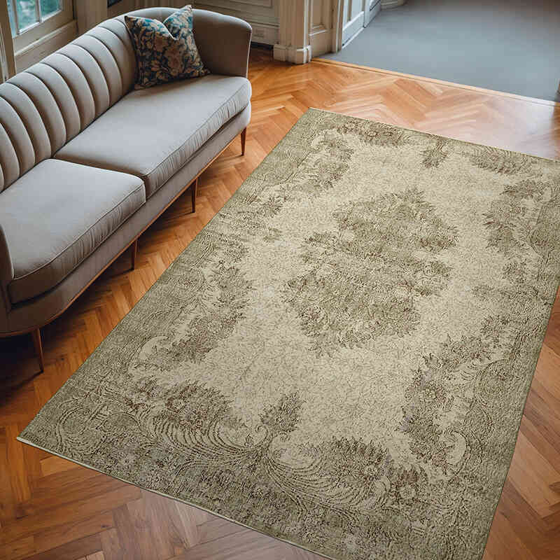Vintage Turkish Hand-Knotted Rug - 6' 4" x 9' 6" (76" x 114") - K0078840