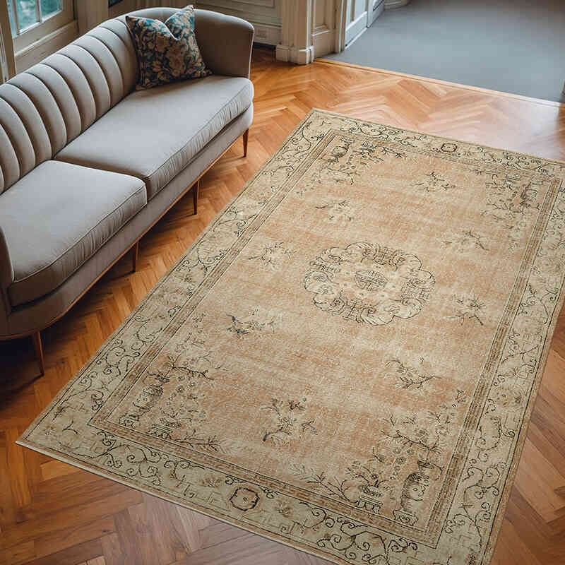 Vintage Turkish Hand-Knotted Rug - 6' 8" x 10'  (80" x 120") - K0078841