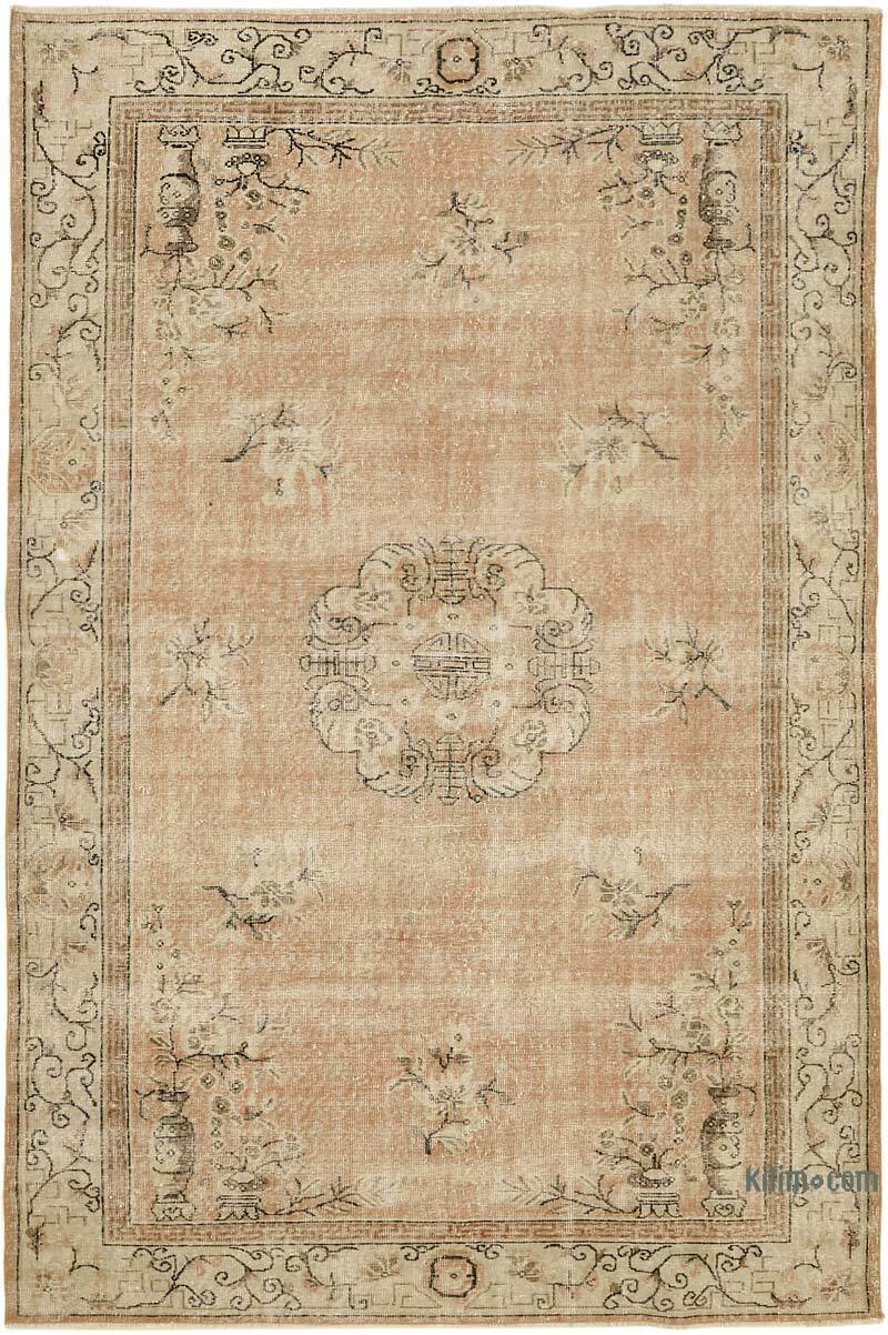 Vintage Turkish Hand-Knotted Rug - 6' 8" x 10'  (80" x 120") - K0078841