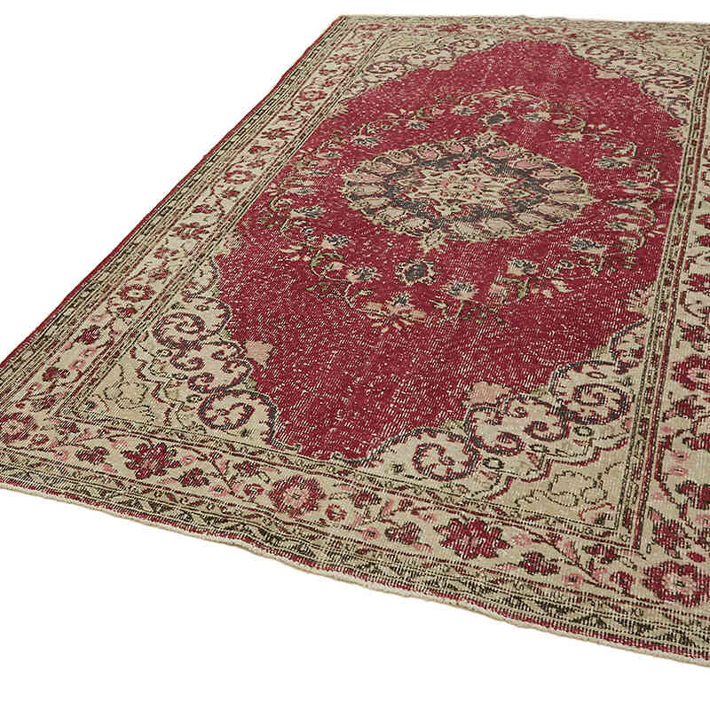 Vintage Turkish Hand-Knotted Rug - 6' 5" x 10' 3" (77" x 123") - K0078847