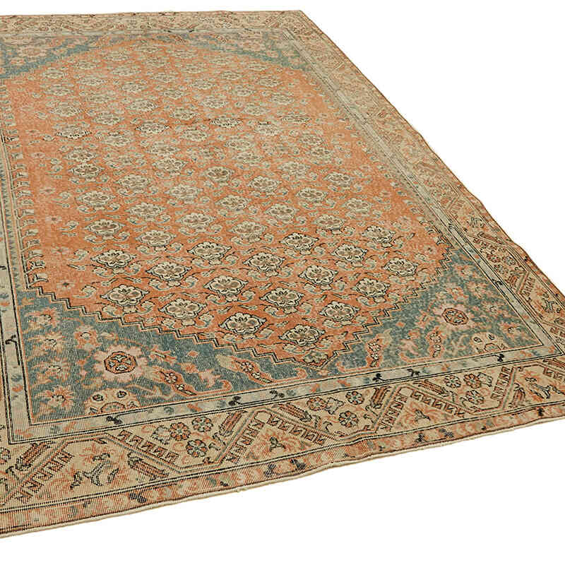 Alfombra Vintage Turca Anudada a Mano - 205 cm x 295 cm - K0078851