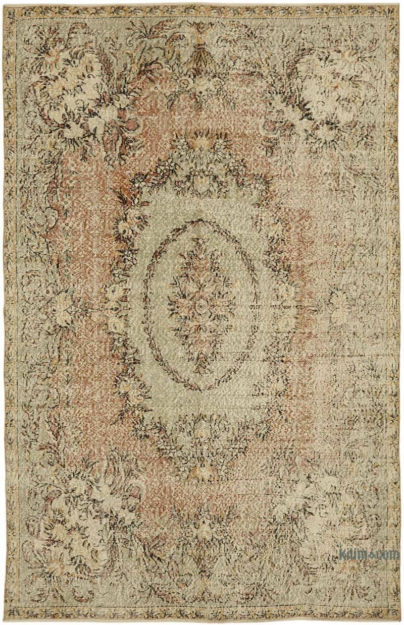 Alfombra Vintage Turca Anudada a Mano - 195 cm x 310 cm - K0078853