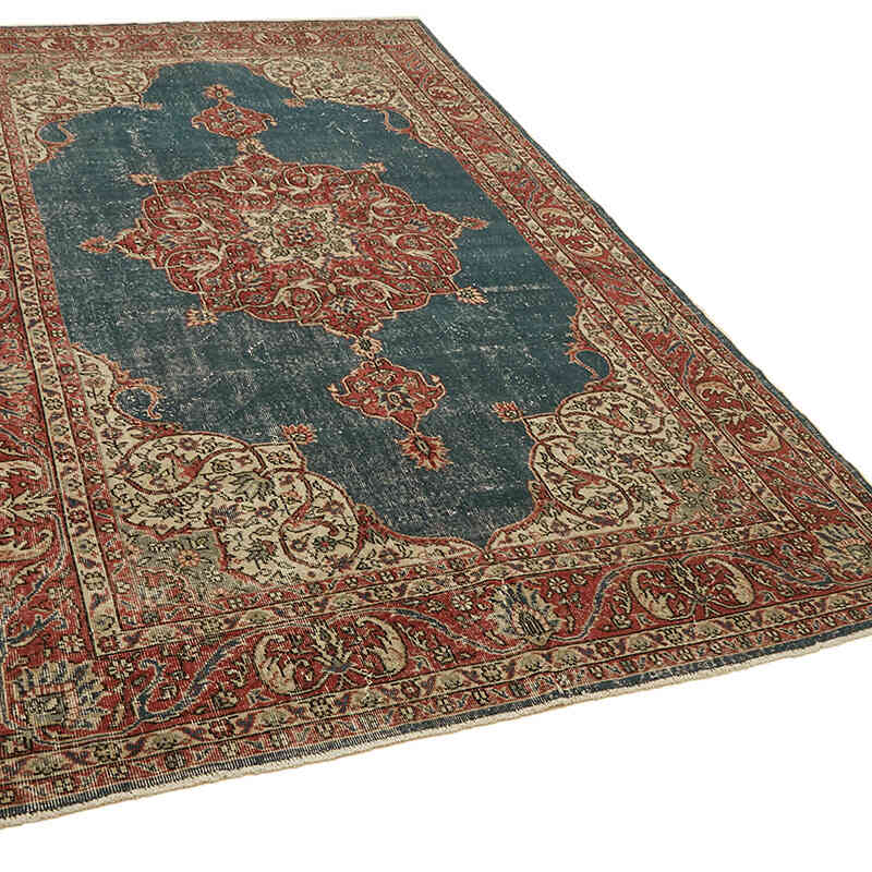 Alfombra Vintage Turca Anudada a Mano - 196 cm x 307 cm - K0078858