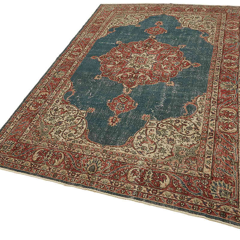 Alfombra Vintage Turca Anudada a Mano - 196 cm x 307 cm - K0078858