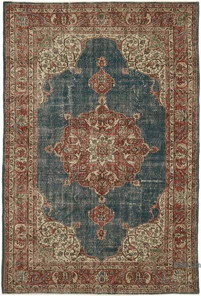 Vintage Turkish Hand-Knotted Rug - 6' 5" x 10' 1" (77" x 121")