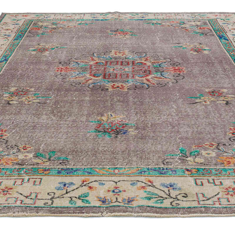Vintage Turkish Hand-Knotted Rug - 7'  x 9' 4" (84" x 112") - K0078860