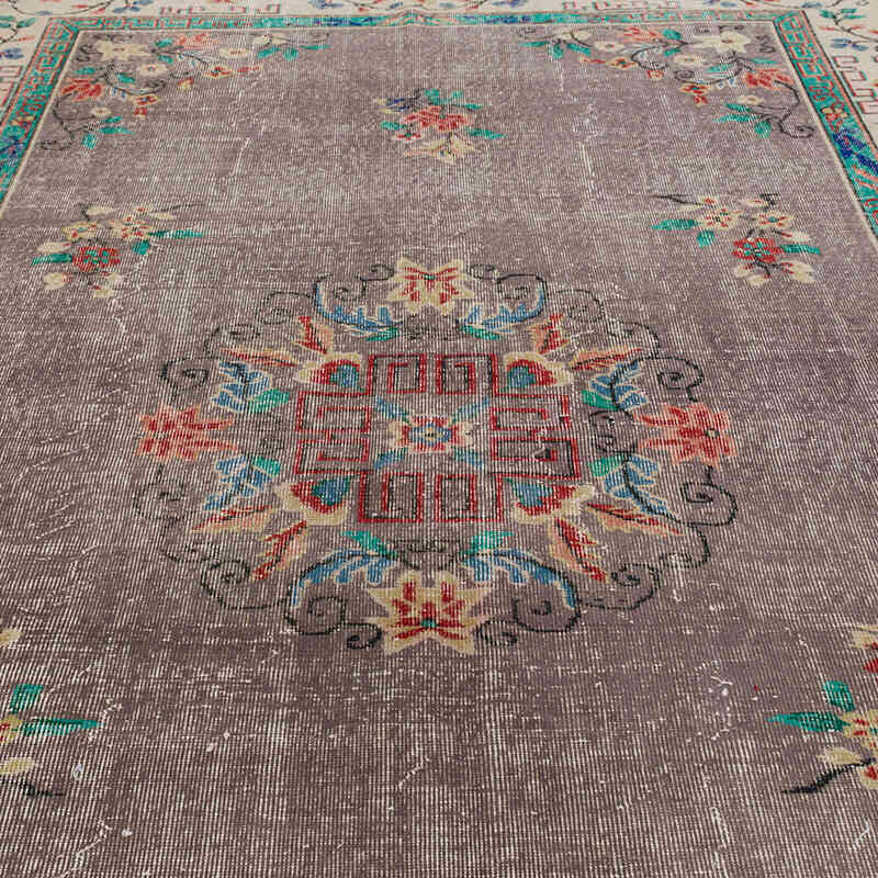 Vintage Turkish Hand-Knotted Rug - 7'  x 9' 4" (84" x 112") - K0078860