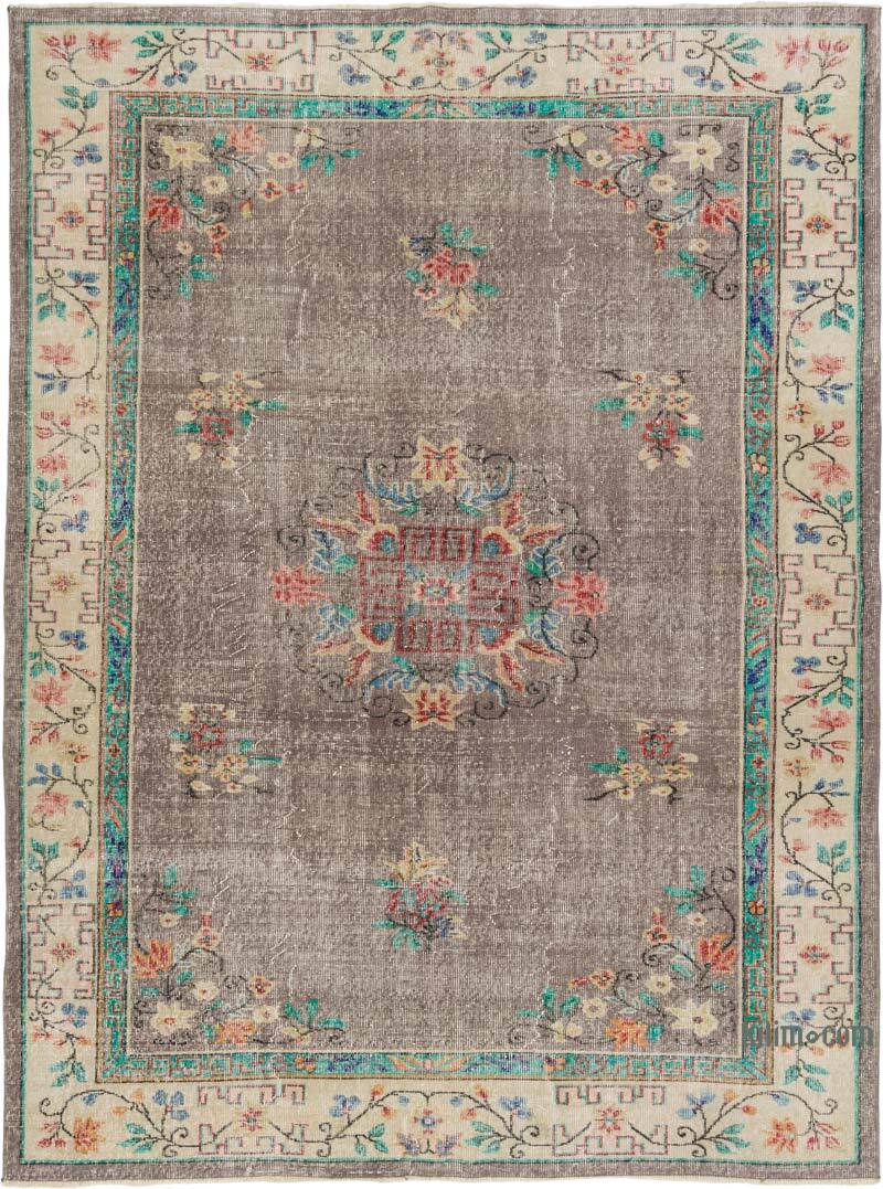 Vintage Turkish Hand-Knotted Rug - 7'  x 9' 4" (84" x 112") - K0078860