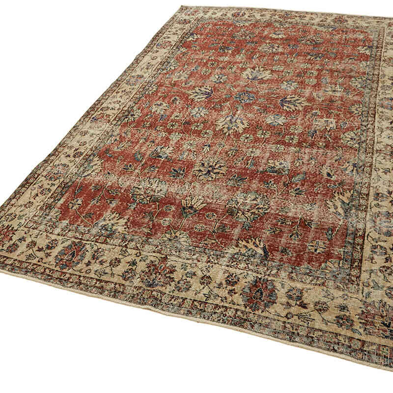 Alfombra Vintage Turca Anudada a Mano - 198 cm x 318 cm - K0078861