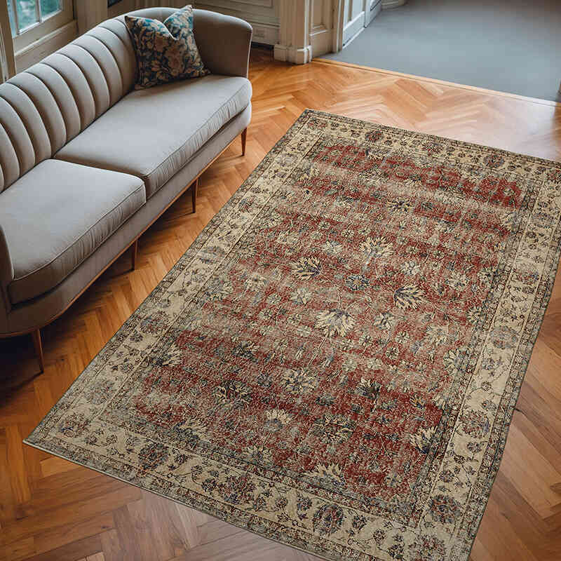 Alfombra Vintage Turca Anudada a Mano - 198 cm x 318 cm - K0078861
