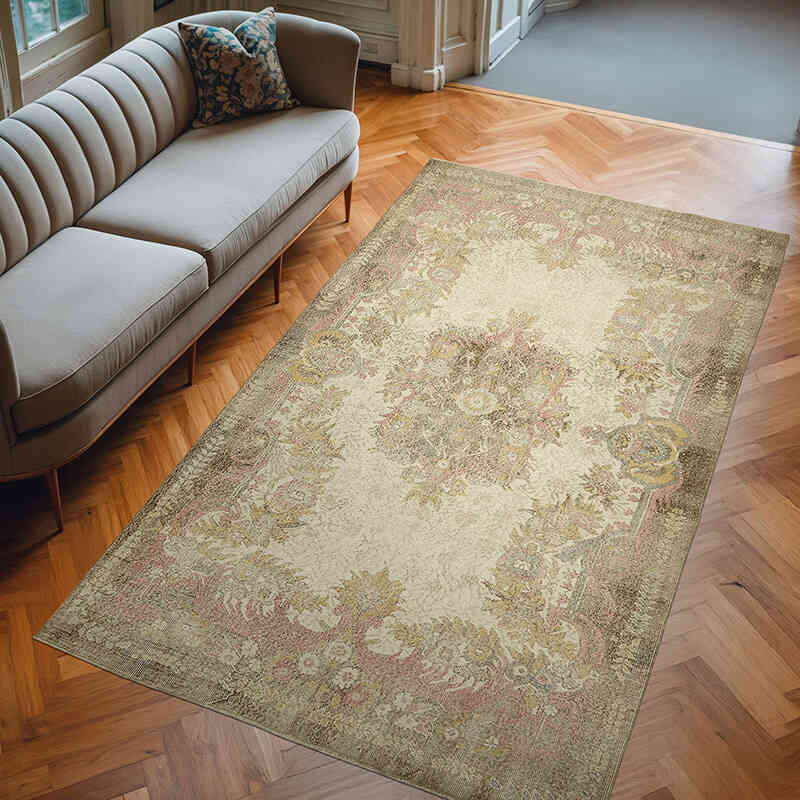 Vintage Turkish Hand-Knotted Rug - 6' 1" x 10' 5" (73" x 125") - K0078865