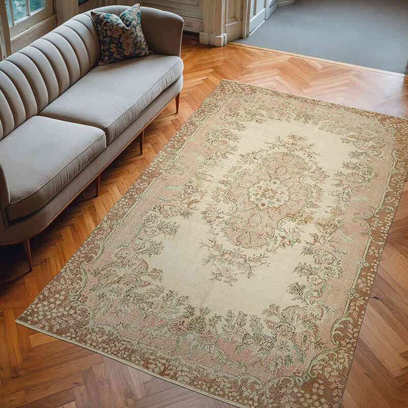 El Dokuma Vintage Halı - 187 cm x 294 cm - K0078866
