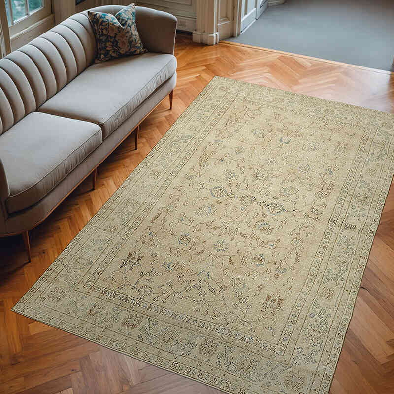 Alfombra Vintage Turca Anudada a Mano - 196 cm x 300 cm - K0078872