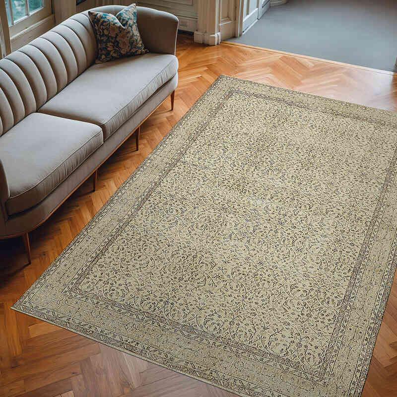 Alfombra Vintage Turca Anudada a Mano - 210 cm x 295 cm - K0078879