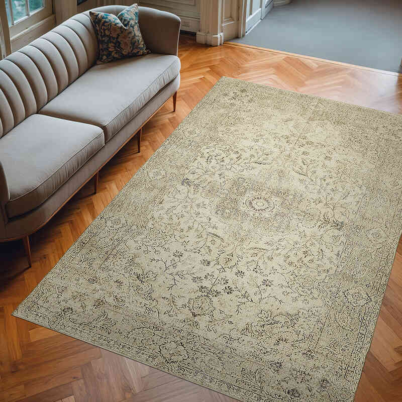 Vintage Turkish Hand-Knotted Rug - 6' 7" x 9' 7" (79" x 115") - K0078882
