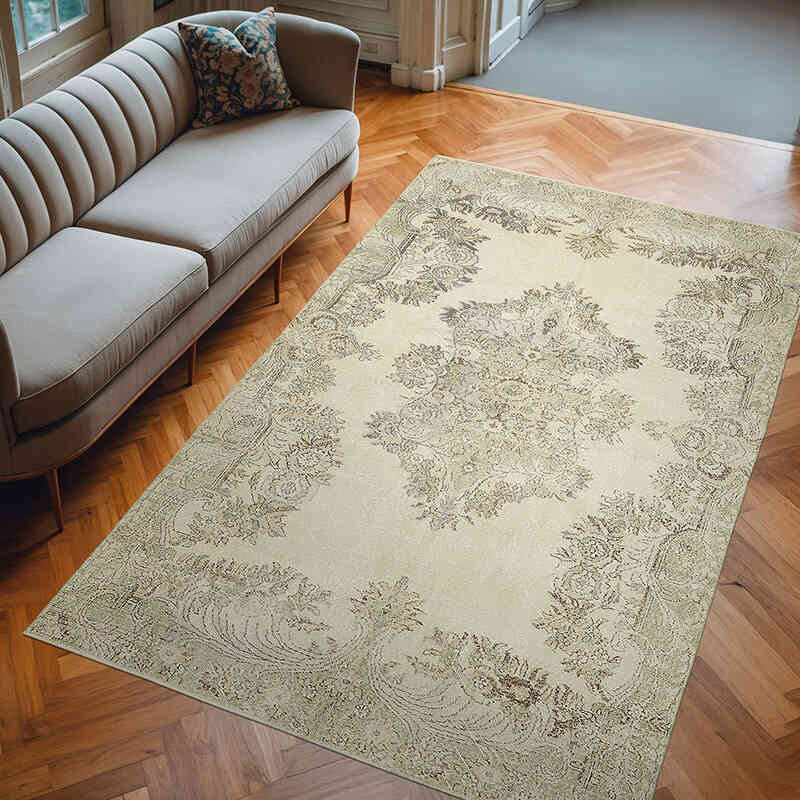Vintage Turkish Hand-Knotted Rug - 6' 2" x 9' 9" (74" x 117") - K0078883