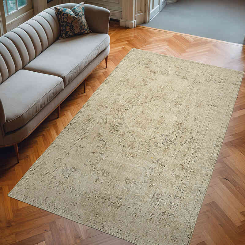 Vintage Turkish Hand-Knotted Rug - 6' 1" x 10' 1" (73" x 121") - K0078891