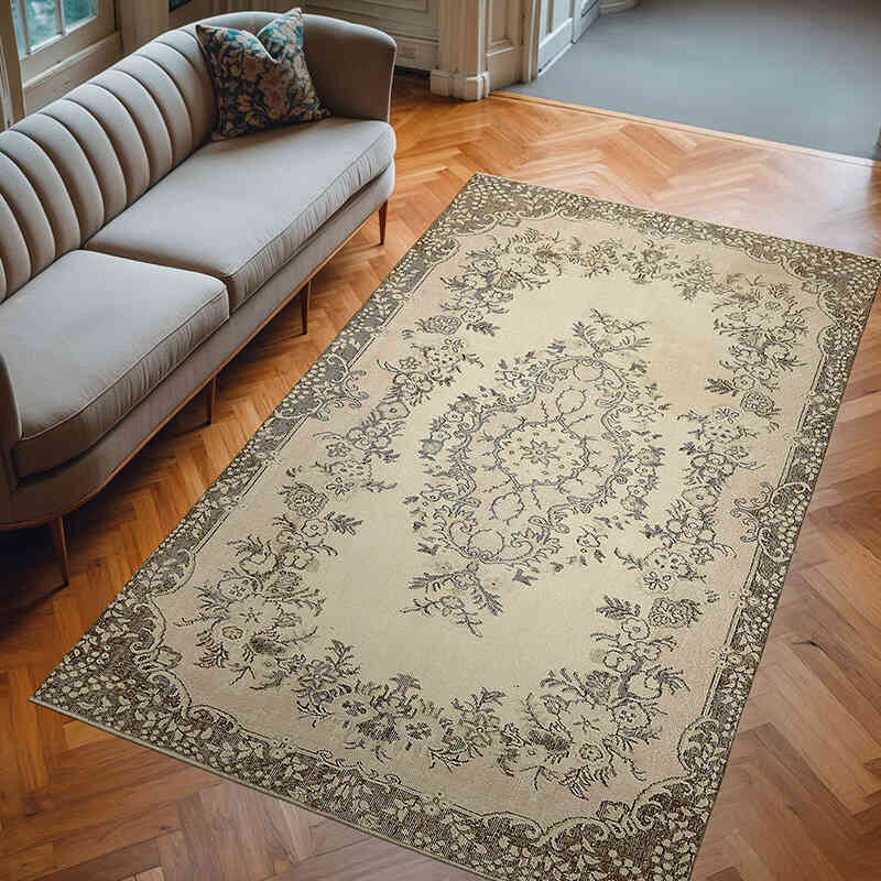 Alfombra Vintage Turca Anudada a Mano - 183 cm x 302 cm - K0078895