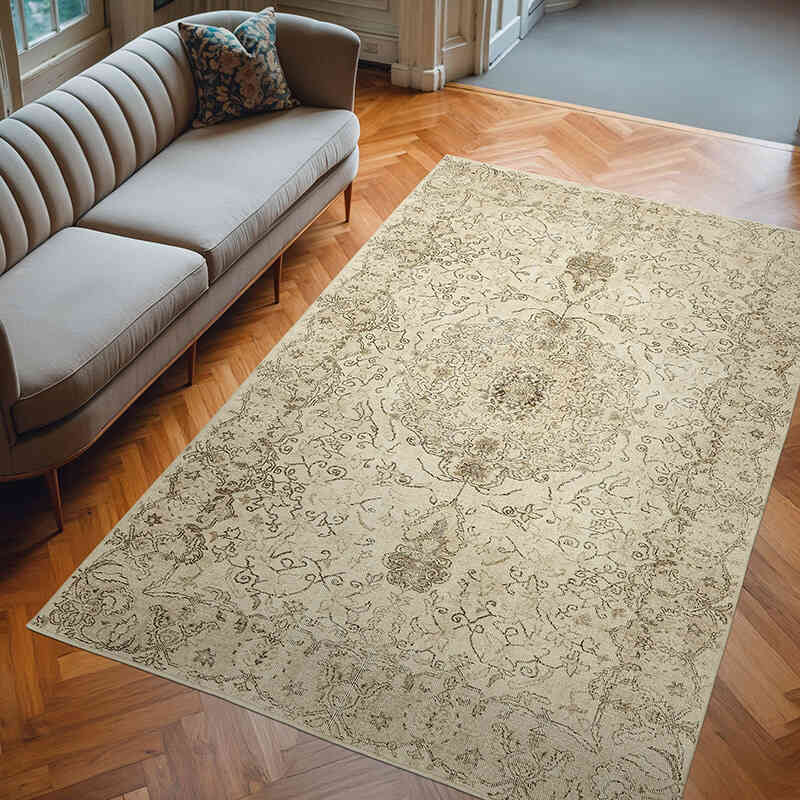 Vintage Turkish Hand-Knotted Rug - 6' 4" x 9' 7" (76" x 115") - K0078898