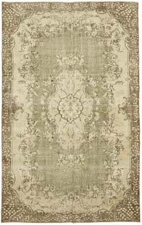 Vintage Turkish Hand-Knotted Rug - 6' 5" x 10' 1" (77" x 121")