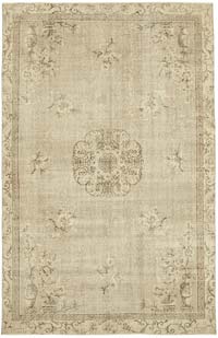 Vintage Turkish Hand-Knotted Rug - 6' 3" x 9' 8" (75" x 116")