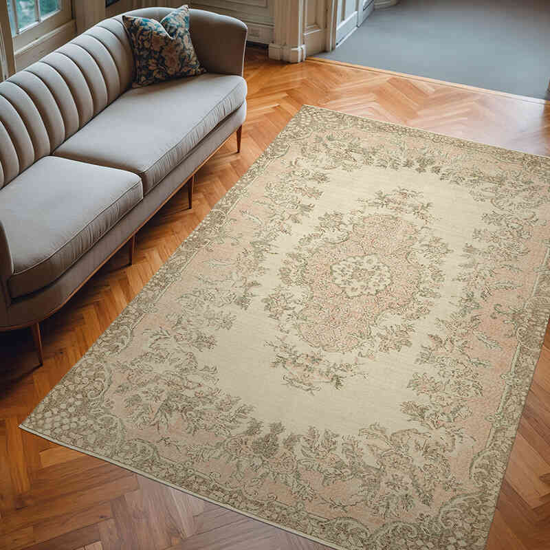Vintage Turkish Hand-Knotted Rug - 6' 5" x 9' 6" (77" x 114") - K0078910