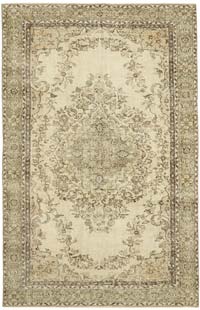 Vintage Turkish Hand-Knotted Rug - 6' 3" x 9' 8" (75" x 116")