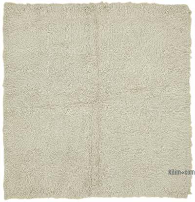 Vintage Anatolian Tulu Rug - 4' 10" x 4' 11" (58" x 59")