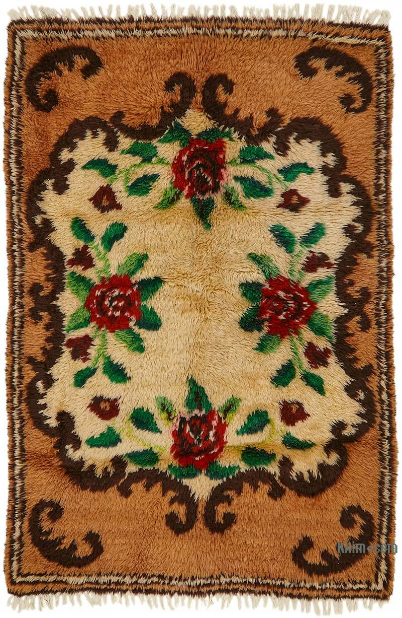 Vintage Anatolian Tulu Rug - 4' 5" x 6' 7" (53" x 79") - K0079029